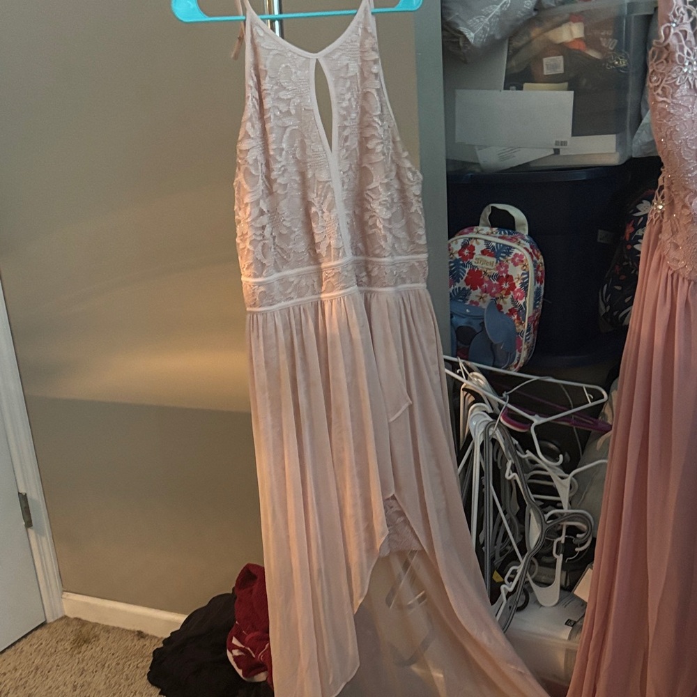 Elegant Pink Lace Dress